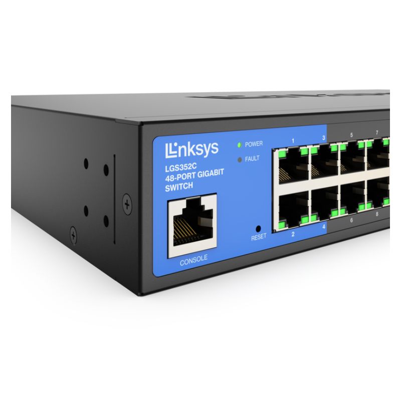 Thiết bị chia mạng Linksys LGS352C 48-Port Managed Gigabit Ethernet Switch with 4 SFP+ Uplinks/ 3Yrs