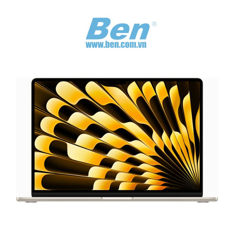 Laptop Apple Macbook Air MQKU3SA/A | Starlight | M2 Chip | 15.3 inch | 8C CPU | 10C GPU | RAM 8GB | 256GB SSD | Mac OS | 1Yr