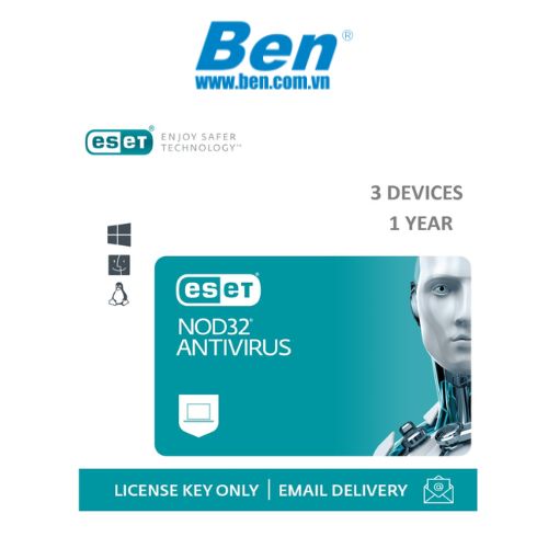 Phần Mềm Eset Nod32 Anti - Virus (3 User, 1 Year) (Eav - 3U1Y)