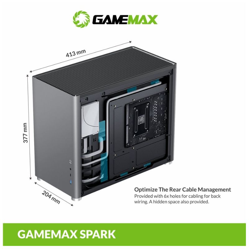 Vỏ máy vi tính GAMEMAX SPARK- Màu xám
