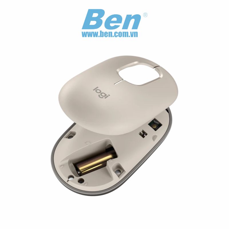Chuột không dây Logitech Pop Emoji MIST SAND(USB/Bluetooth/Xám)