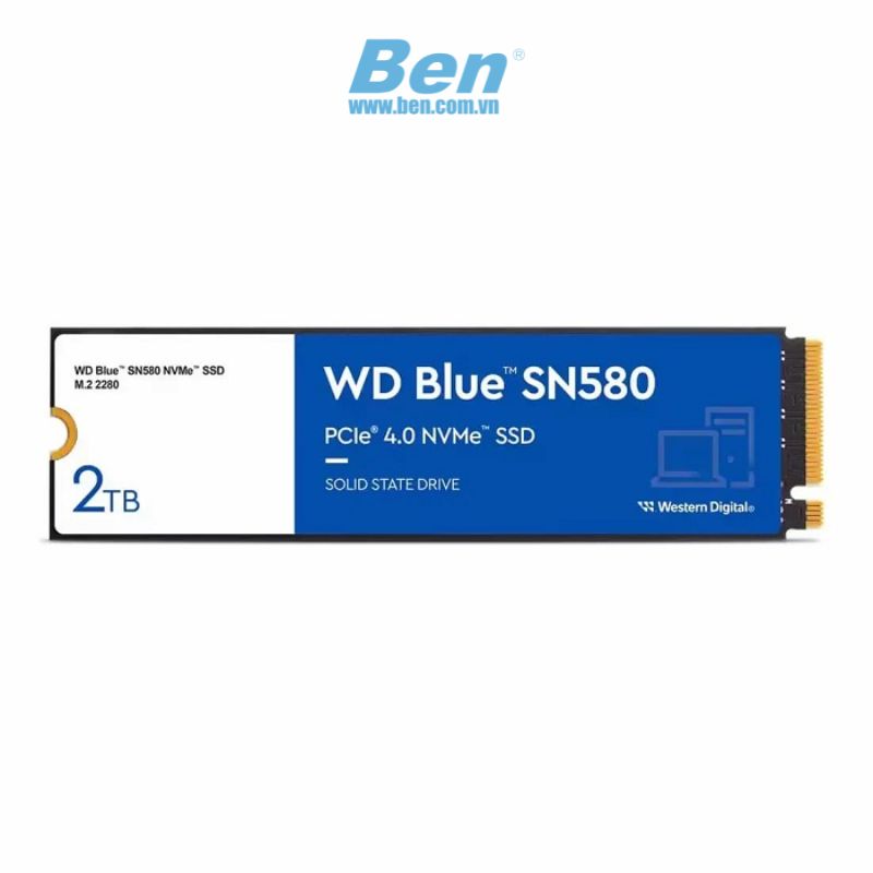 Ổ Ssd Western Digital Blue Sn580 2Tb ( Wds200T3B0E ) ( Nvme Pcie | Gen4X4 M2.2280 | 4150Mb/S | 4150Mb/S )