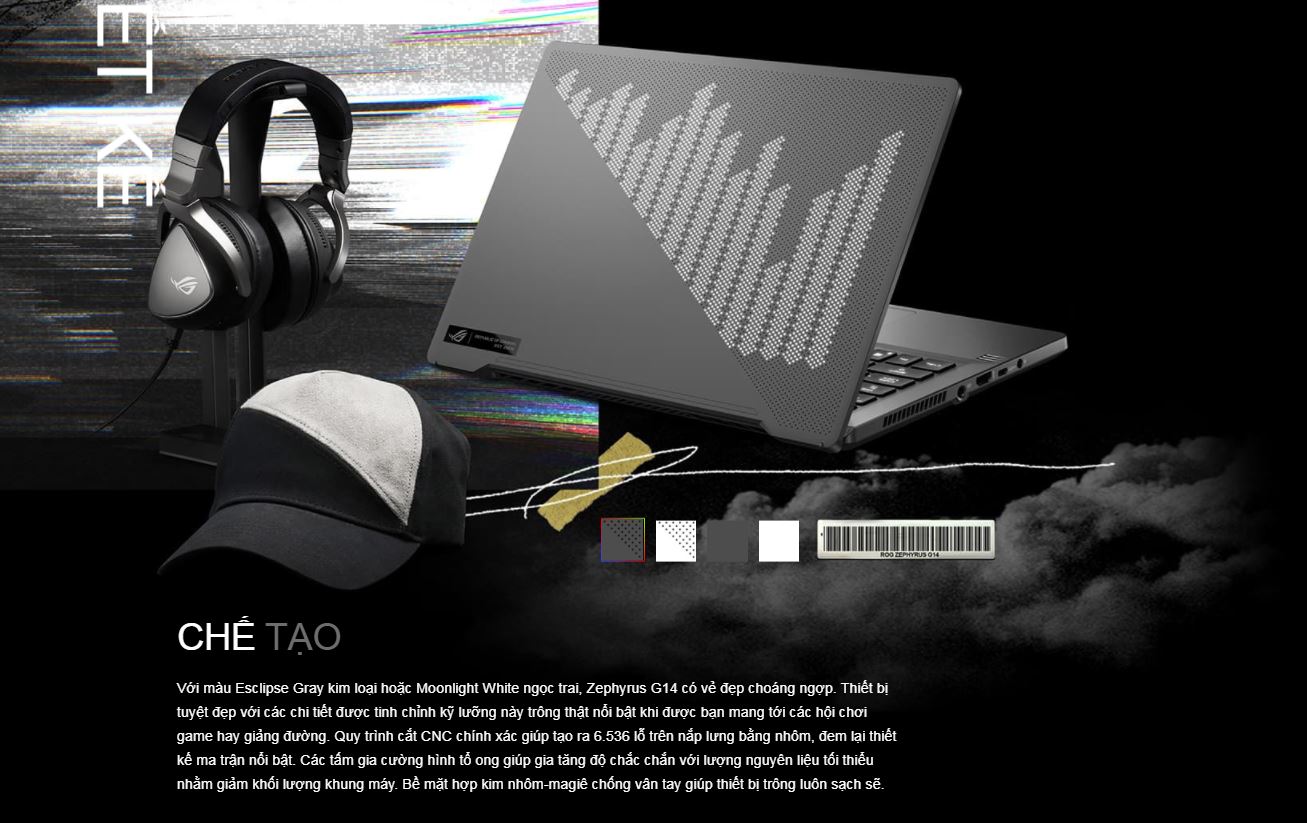 Laptop Asus Gaming ROG Zephyrus GA401IU-HA256T/ Xám/ AMD Ryzen 9 4900HS (up to 4.3Ghz, 12MB)/ RAM 16GB/ 512GB SSD/ NVIDIA GeForce GTX 1660Ti 6GB/ 14inch WQHD/ Win 10/ Túi/ 2Yrs