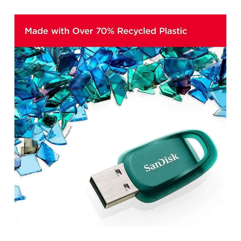 SanDisk Ultra Eco USB 3.2 Gen 1 Flash Drive  CZ96 -128GB -  Green (SDCZ96-128G-G46)
