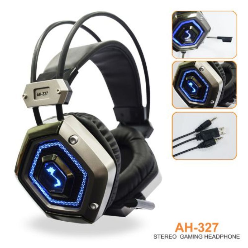 Tai nghe có dây USB 2.0 Over-ear SoundMAX AH327 ( Đen )