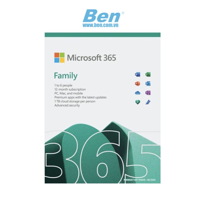 Phần Mềm Microsoft 365 Family English Subscr 1Yr Apac Em Medialess Emerging Market P10 ( 6Gq - 01896 )