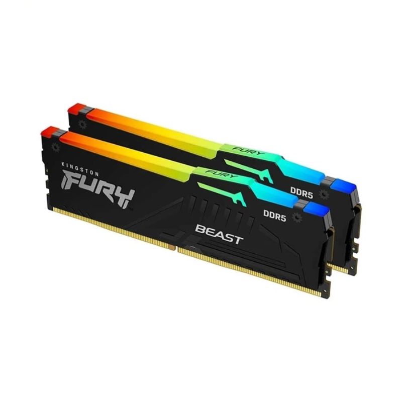 Bộ nhớ trong máy tính để bàn Kingston FURY Beast RGB 64GB (2x32GB) DDR5 bus 5600Mhz (KF556C40BBAK2-64)
