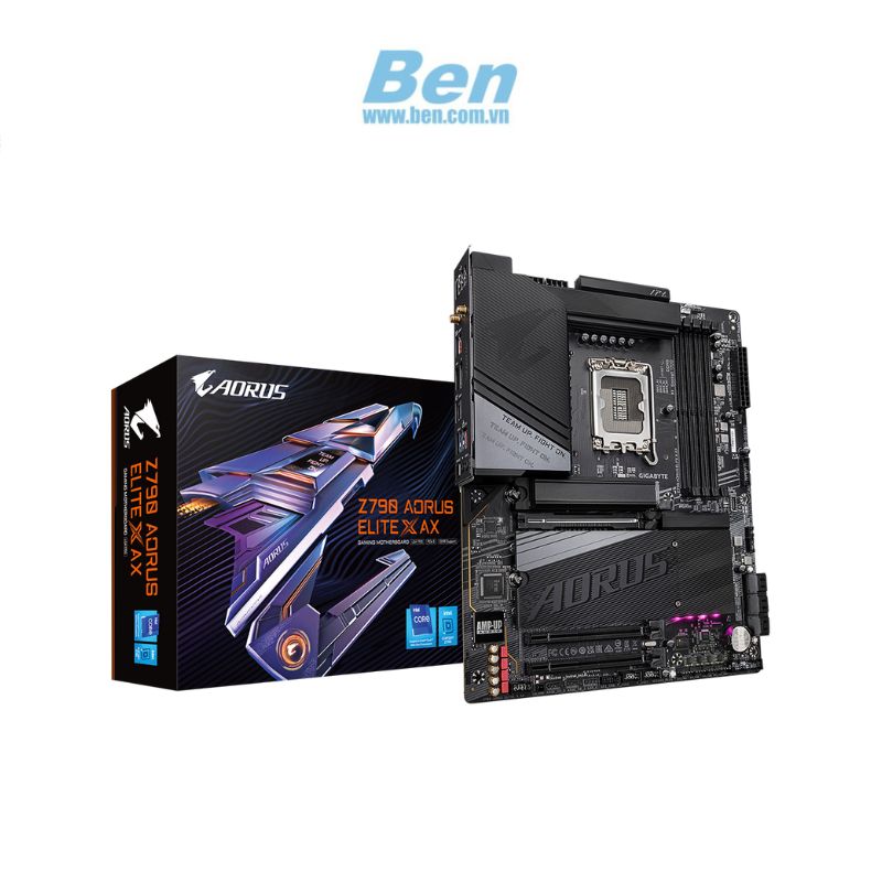 Mainboard Gigabyte Z790 AORUS ELITE X AX (LGA 1700, 4x DDR5, HDMI, Displayport, M.2 PCIe 4.0, WiFi 6E, ATX)