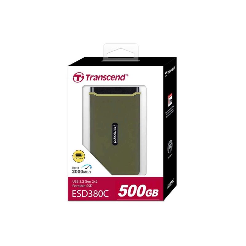 Ổ cứng gắn ngoài 500GB SSD ESD380C USB 3.1 Gen 2 type C Transcend  ( TS500GESD380C )