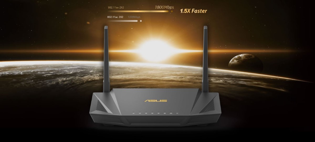 Router wifi ASUS RT-AX56U - AX1800 2 băng tần, Wifi 6 (802.11ax), AiMesh 360 WIFI Mesh, AiProtection, USB 3.1