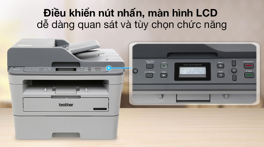 Ma´y in laser den tra´ng Brother DCP-B7535DW (Print/ Scan/ Copy/ Wifi)
