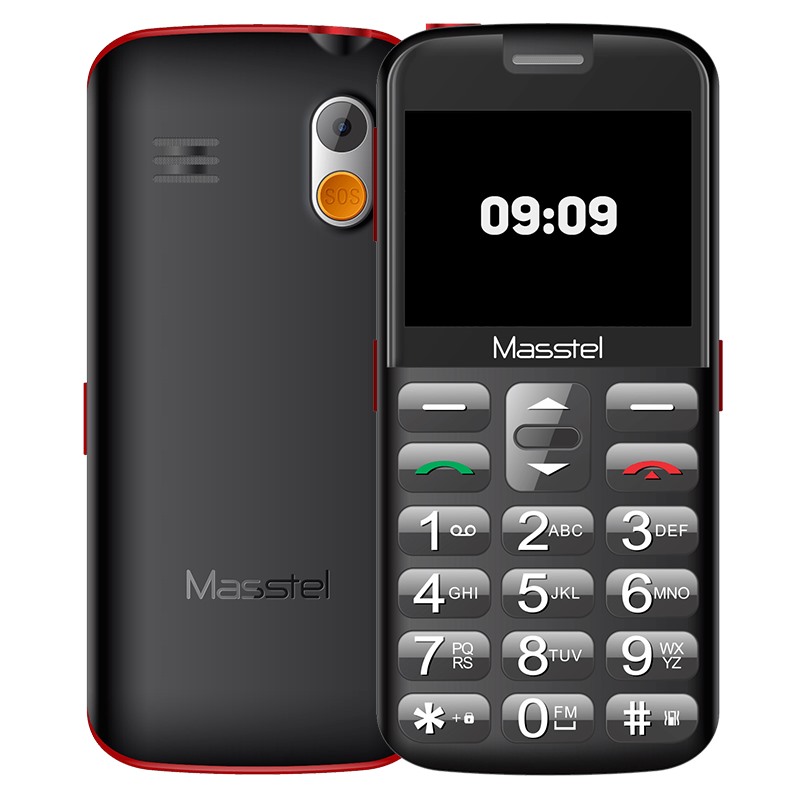 Điện thoại Masstel Fami P25 Màu Đen Đỏ