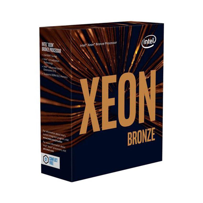 B? vi x? lý Sever Intel Xeon Bronze 3204 1.92G, 6C/6T, 9.6GT/s, 8.25M Cache, No Turbo, No HT (85W) DDR4-2133