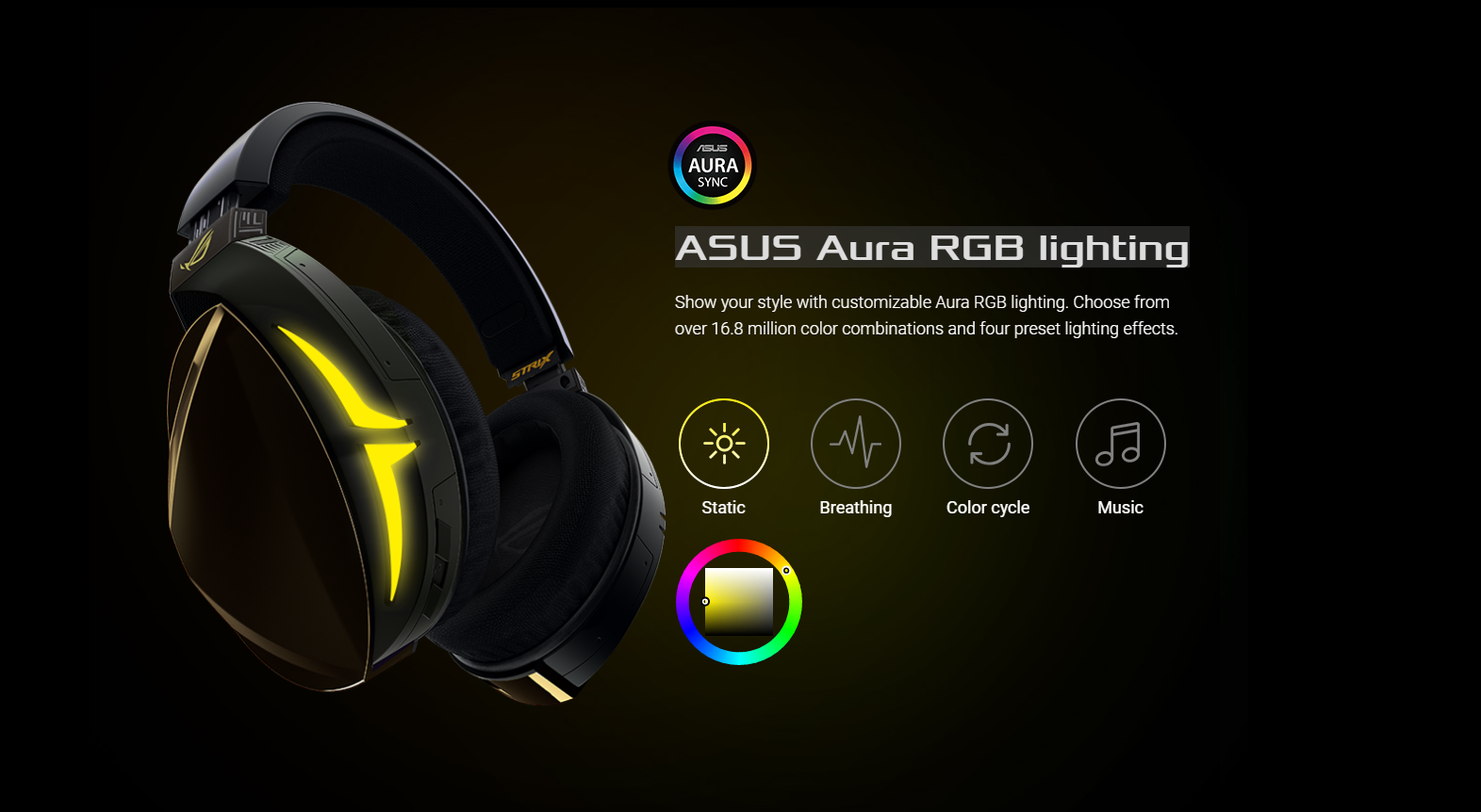 Tai nghe Bluetooth Asus ROG Strix Fusion 700 Gaming tích hợp nhiều hiệu ứng led