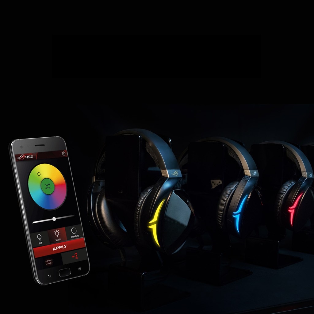 Tai nghe Bluetooth Asus ROG Strix Fusion 700 Gaming có thể đồng bộ led với nhau