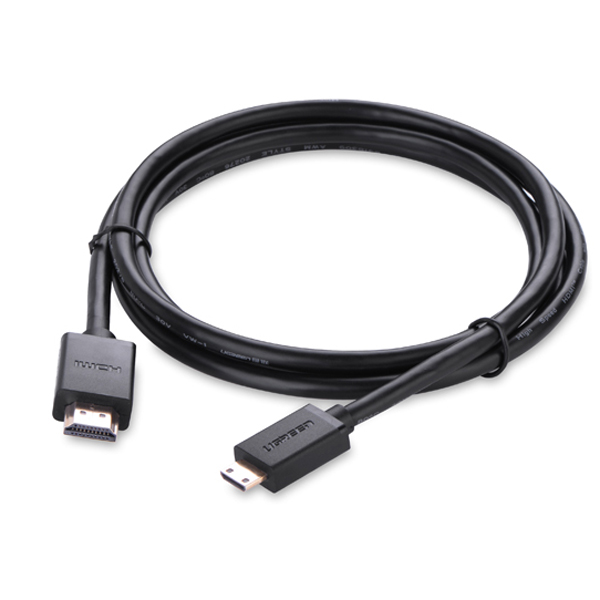 Cáp Mini HDMI to HDMI dài 3M hỗ trợ phân giải 4K chính hãng Ugreen 10118