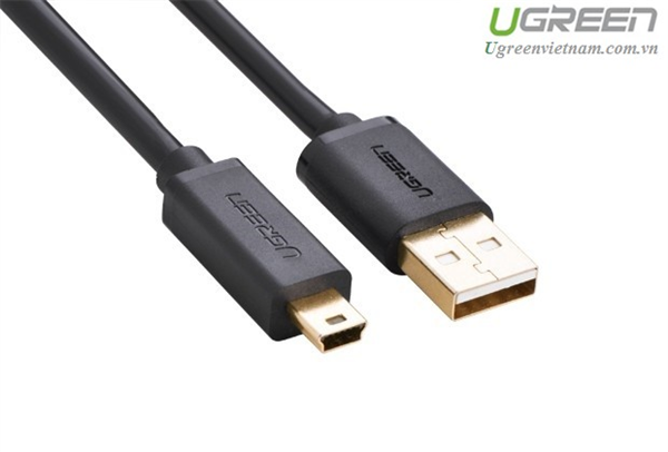 Cáp USB 2.0 to USB Mini 0.5m mạ vàng Ugreen 10354