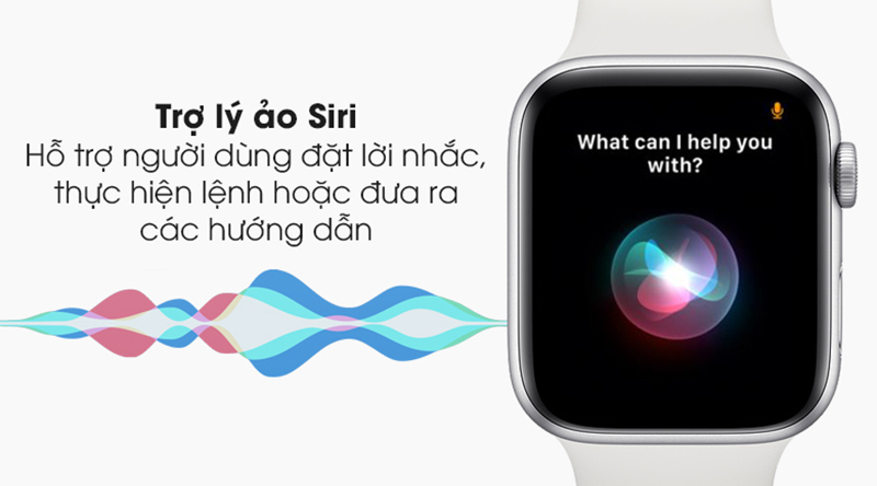 Đồng hồ Apple Watch SE LTE 44 mm hỗ trợ người dùng tốt hơn với trợ lý ảo Siri