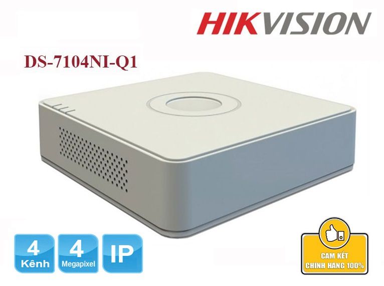Ð?u ghi IP 4 kênh Hikvision DS-7104NI-Q1