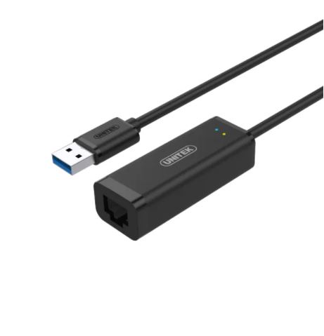 Cáp Chuyển Đổi Từ USB To LAN Unitek Y-3470BK Hỗ Trợ Lan Gigabit 10/100/1000Mbps