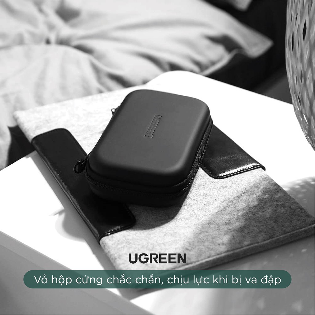 Hộp đựng phụ kiện công nghệ UGREEN 50274 tai nghe thẻ nhớ cáp USB ổ cứng (18x10.3x5.5cm)