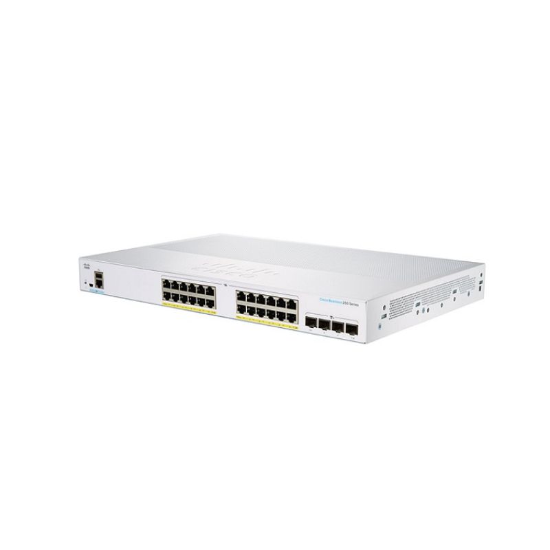 Thiết bị chuyển mạch Cisco CBS250 Smart 24-port GE, Partial PoE, 4x1G SFP (CBS250-24PP-4G-EU)