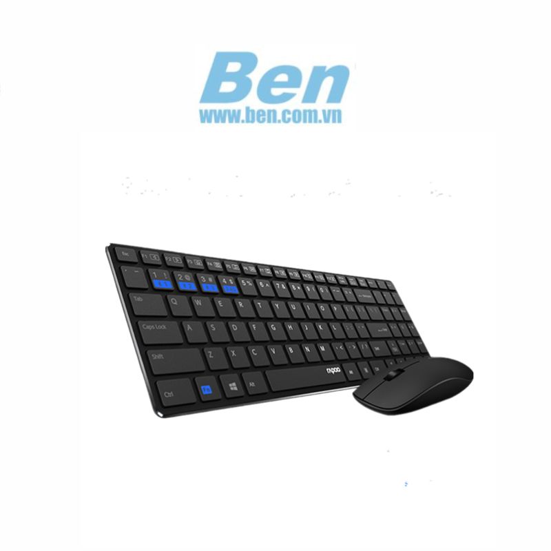 Bộ bàn phím chuột không dây Rapoo 9300M (USB-Wireless, Bluetooth, Không dây)