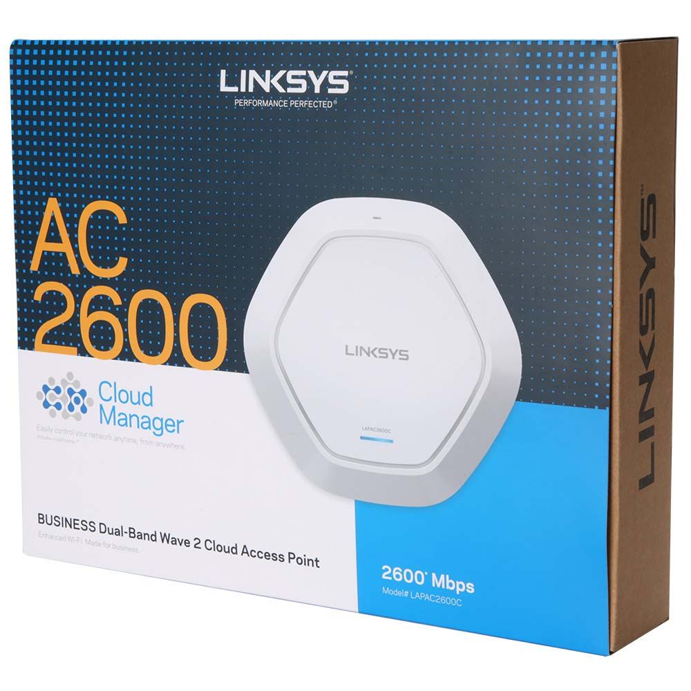 B? phát wifi Linksys LAPAC2600C DualBand Cloud MU-MIMO Access Point