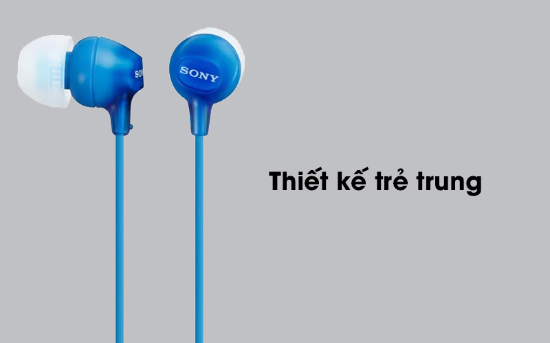 Tai nghe EP Sony MDR-EX15APLIZE thiết kế trẻ trung