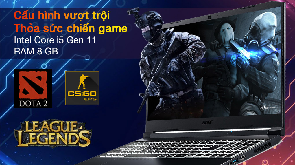 Acer Nitro 5 Gaming AN515 57 5669 i5 11400H (NH.QEHSV.001) - Cấu hình