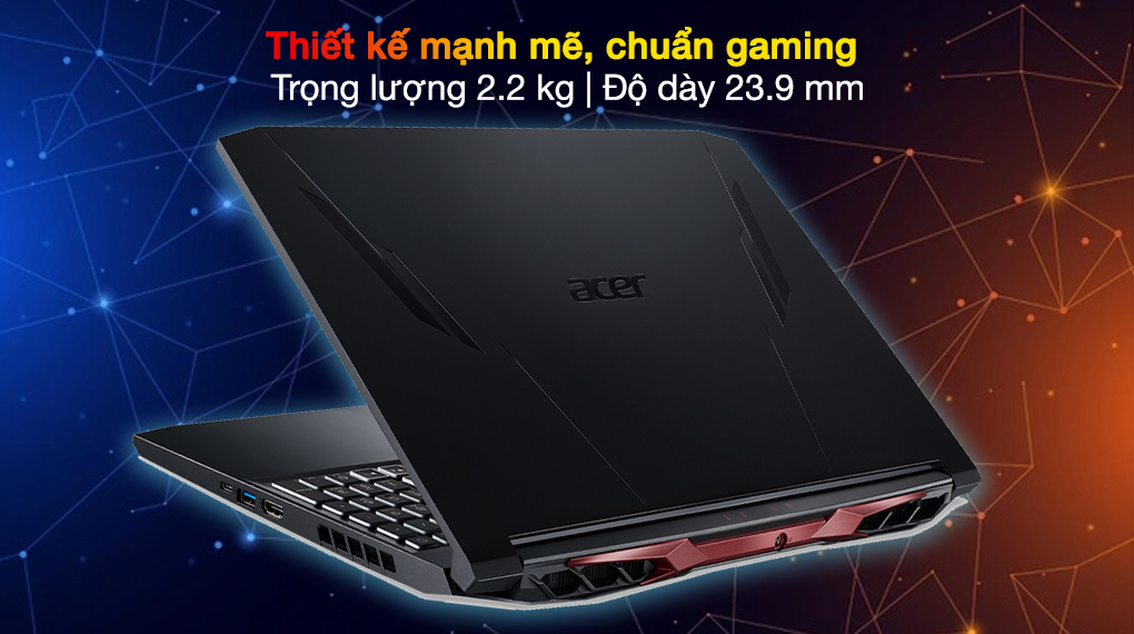 Acer Nitro 5 Gaming AN515 57 5669 i5 11400H (NH.QEHSV.001) - Thiết kế