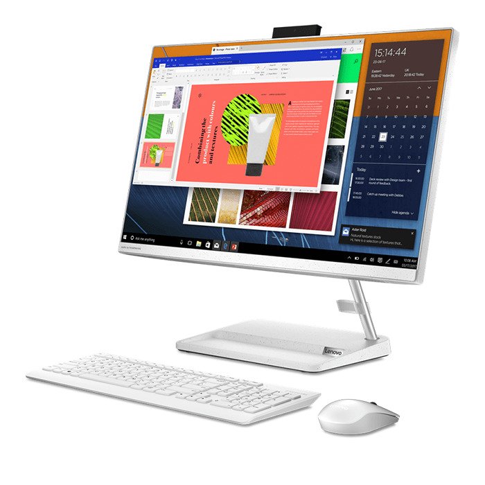 Máy tính để bàn All in one LENOVO IdeaCentre 3 24ITL6 (F0G000XEVN)/ Trắng/ Intel Core i5-1135G7 (up to 4.2Ghz, 8MB)/ RAM 8GB/ 512GB SSD/ Intel Iris Xe Graphics/ 23.8inch FHD/ WL BT/ K&M/ Win 11/ 1Yr