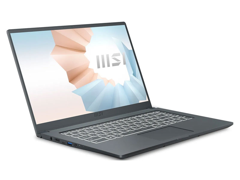 Laptop MSI Modern 15 A11MU-1024VN/ Xám/ Intel Core i5-1155G7 (up to 4.5Ghz, 8MB)/ RAM 8GB/ 512GB SSD/ Intel Iris Xe Graphics/ 15.6inch FHD/ Win 11/ 1Yr