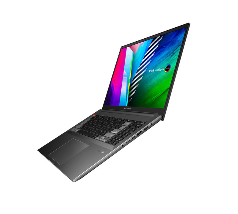 Laptop Asus Vivobook M7600QC-L2077W/ Ðen/ AMD Ryzen 5-5600H (up to 4.2Ghz, 16MB)/ RAM 16GB/ 512 GB SSD/ NVIDIA GeForce RTX 3050 4GB/ 16inch OLED 2.8K/ Win 11/ 2Yrs