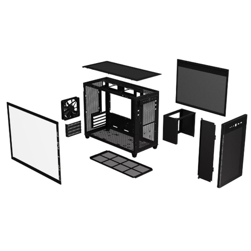 Vỏ case mini MicroATX Asus Prime AP201 MESH TG black ( Matx / USB C/ Mặt kính )