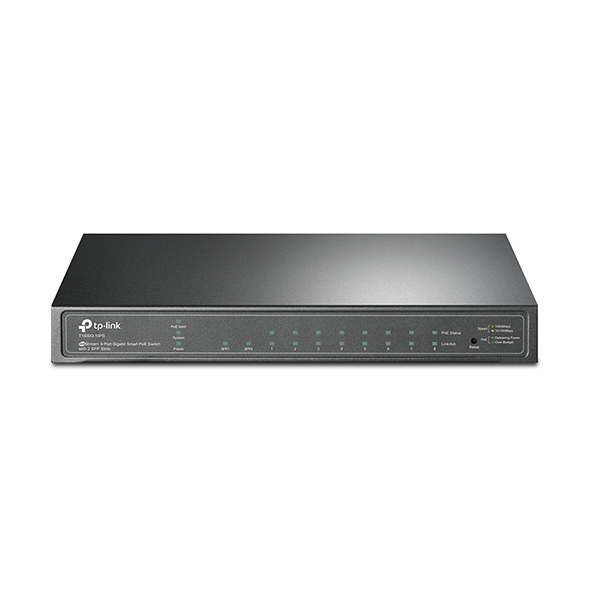 Switch TP-Link JetStream TL-SG2210P (Gigabit (1000Mbps)/ 10 Cổng / 2 SFP / Smart Switch / 8 Cổng PoE/ Vỏ Thép)