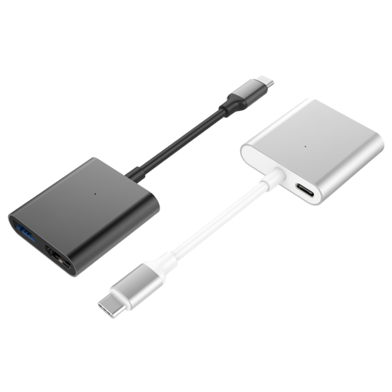 C?NG CHUY?N HYPERDRIVE 4K HDMI 3-IN-1 USB-C HUB FOR MACBOOK, SURFACE, PC & DEVICES – HD259A - Gray