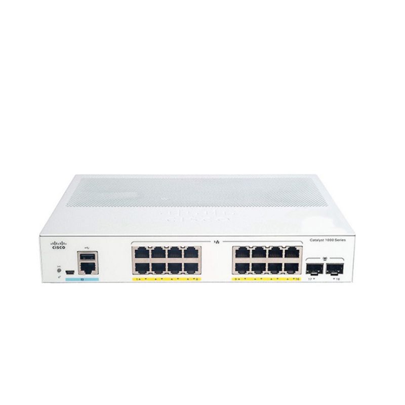 Thiết bị chuyển mạch Switch Cisco C1000-16P-E-2G-L 16x GE, PoE+ 120W, 2x SFP Uplink (C1000-16P-E-2G-L)