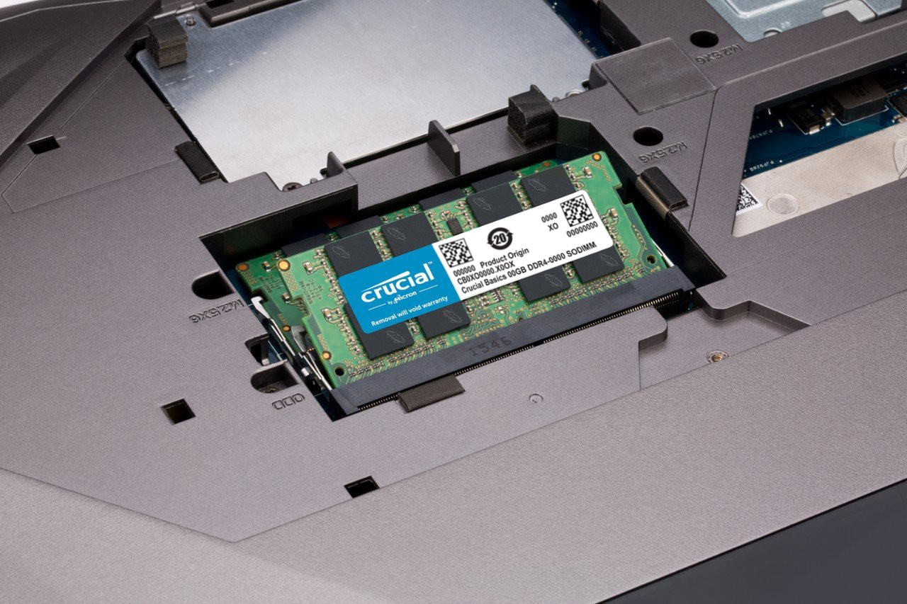 B? nh? ram máy tính xách tay Crucial DDR4 16gb bus 3200