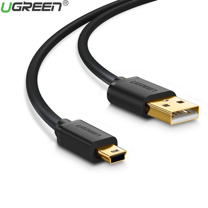 Cáp Mini USB to USB 2.0 m? vàng dài 1,5m chính hãng Ugreen 10385