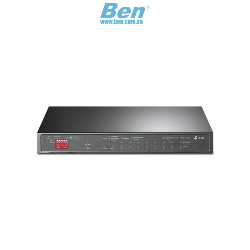 Thiết bị chia mạng TP-Link 10-Port Gigabit Desktop Switch with 8-Port PoE+ TL-SG1210MP