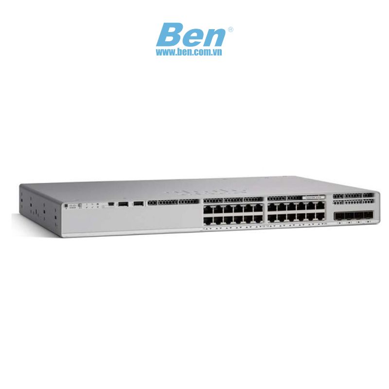 Thiết bị chuyển mạch Switch Cisco Catalyst 9200L 24 Port PoE+, 4x10G ...