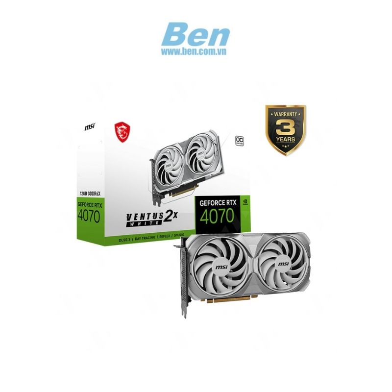 VGA MSI GeForce RTX 4070 VENTUS 2X WHITE 12G OC GDDR6X RTX-4070-VENTUS-2X-WHITE-12G-OC