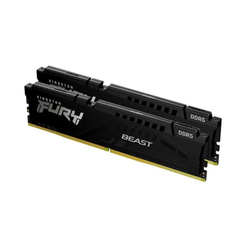 Bộ nhớ trong máy tính để bàn Kingston FURY Beast 32GB 6000MHz DDR5 CL40 DIMM (Kit of 2)  Black (KF560C40BBK2-32)