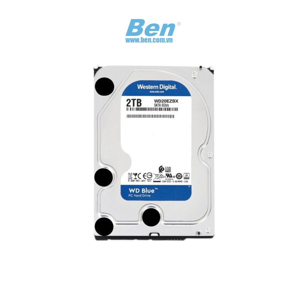 Ổ Cứng Gắn Trong HDD WD 2TB BLUE 3.5 Inch, 7200RPM, SATA, 256MB CACHE ( WD20EZBX )