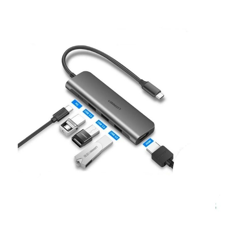 Bộ chuyển đổi Type C sang HDMI/ Hub USB 3.0 Ugreen 70495 cao cấp