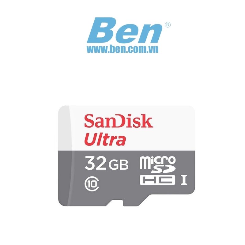 Thẻ Nhớ SanDisk MicroSD Ultra 32GB Class 10 SDSQUNR-032G-GN3MN