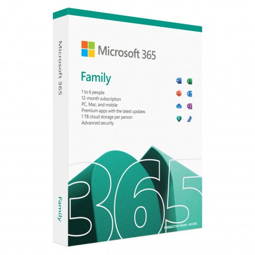 Ph?n m?m Microsoft Microsoft 365 Family AllLng Sub PK Lic 1YR Online APAC EM C2R NR (6GQ-00083)