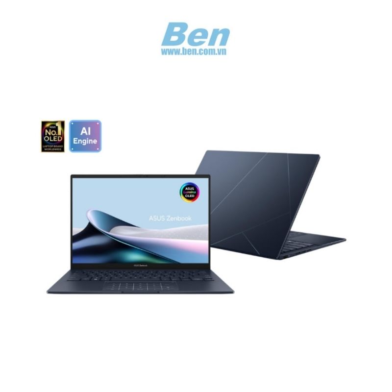 Laptop Asus Zenbook 14 OLED UX3405MA-PP152W  |Xanh |  Intel Core Ultra 7 155H | Ram 32GB | 1TB SSD | Intel Arc Graphics | 14 inch 3K OLED 120Hz | Win 11  | 2Yrs