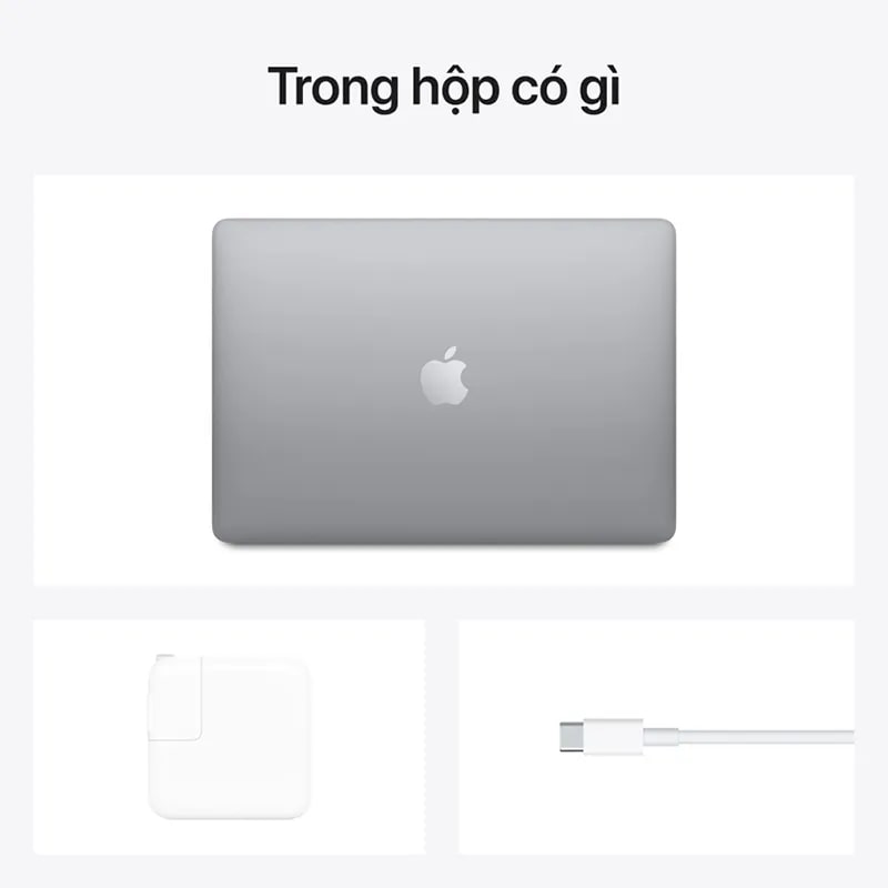 Laptop Apple Macbook Air (Z1250004E)/ Xám/ Apple M1 (8C CPU, 8C GPU)/ Ram 16GB/ 1TB SSD/ 13.3inch/ Mac OS/ 1Yr